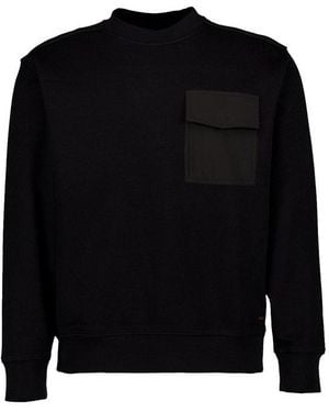 BOSS Herren Pullover Unifarben - Schwarz