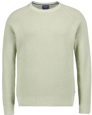 Olymp Herren Pullover Baumwolle Unifarben - Grün