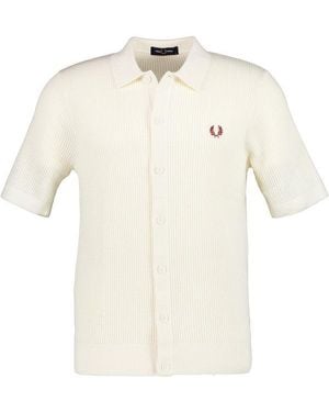 Fred Perry Herren Kurzarmhemd - Natur