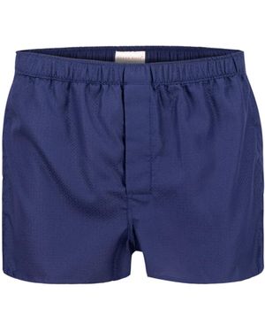 Derek Rose Herren Boxershort Reine Baumwolle Unifarben - Blau