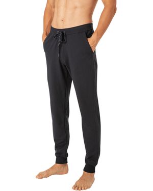 CALIDA Herren Jogginghose Baumwolle & Mix Unifarben - Schwarz