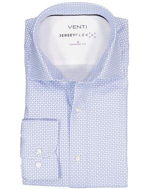 Venti Herren Hemd Gemustert - Blau