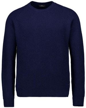 RAGMAN Herren Pullover Unifarben - Blau