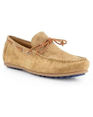Floris Van Bommel Herren Bootsschuhe Veloursleder - Natur