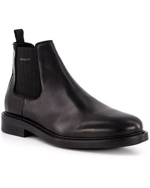 GANT Herren Chelsea Boots Glattleder - Schwarz