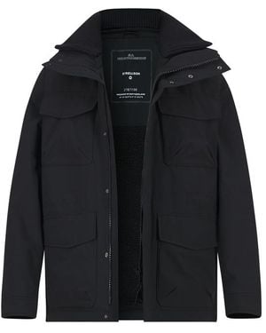 Strellson Herren Jacke Unifarben - Schwarz