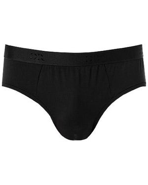 Derek Rose Herren Slip Viskose/Modal Unifarben - Schwarz