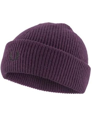 Fred Perry Herren Mützen/Caps/Hüte Woll-Stoff - Lila