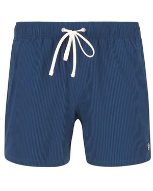 Superdry Herren Badeshorts Mikrofaser Gestreift - Blau
