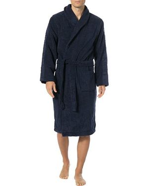 Calvin Klein Herren Bademantel Baumwolle & Mix Unifarben - Blau