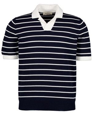 Gran Sasso Herren Polo-Shirt Schwarz,Weiß Gestreift - Blau