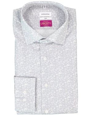 Seidensticker Herren Hemd Slim Fit - Blau