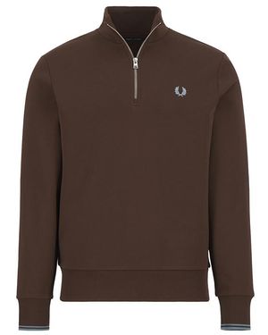 Fred Perry Herren Troyer Baumwolle Unifarben - Braun