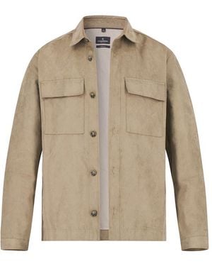 CASA MODA Herren Overshirt Mikrofaser - Natur