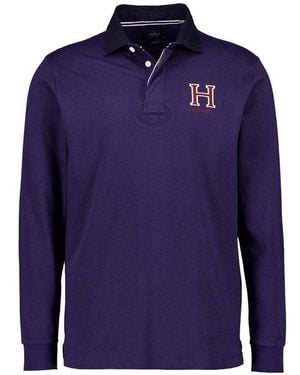 Hackett Herren Pullover Unifarben Classic Fit - Blau