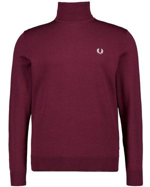 Fred Perry Herren Pullover Unifarben - Rot