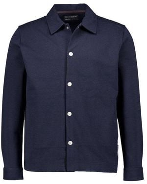 Marc O' Polo Herren Sweatjacke Unifarben - Blau