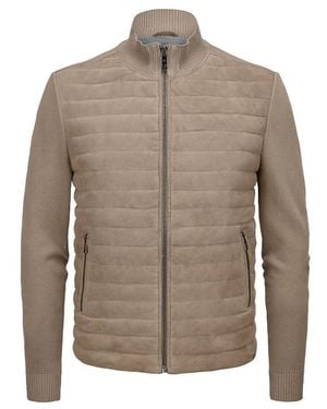 Milestone Herren Jacke Uni Mit Motiv - Braun