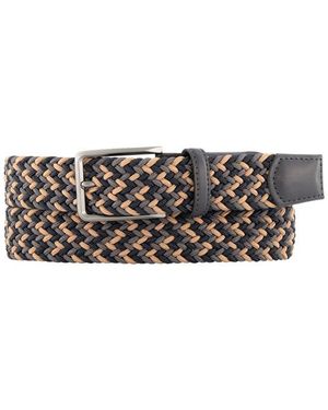 Brax Herren Gürtel,Blau,Grau Textil - Mehrfarbig