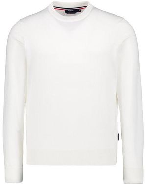 Hechter Paris Herren Pullover Unifarben - Weiß