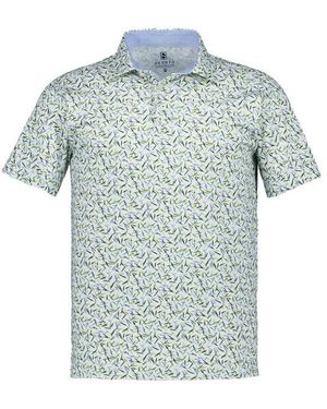 DESOTO Herren Polo-Shirt Gemustert - Blau