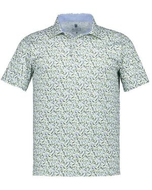 DESOTO Herren Polo-Shirt Jersey Gemustert - Blau