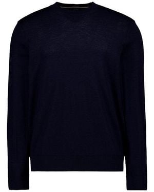 BOSS Herren Pullover Unifarben - Blau
