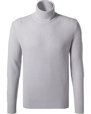 Strellson Herren Rollkragenpullover Unifarben - Grau