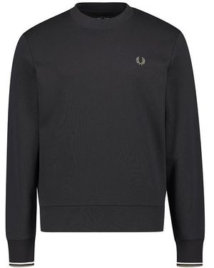 Fred Perry Herren Sweatshirt Unifarben - Schwarz