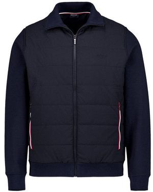 Hechter Paris Herren Pullover Baumwolle Unifarben - Blau