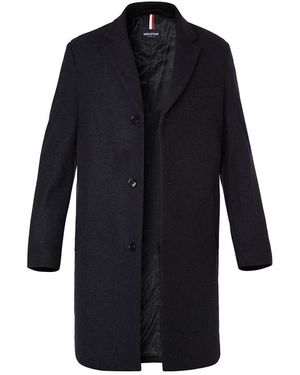 Hechter Paris Herren Mantel Unifarben - Blau