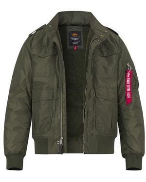 Alpha Industries Herren Jacken Unifarben - Grün