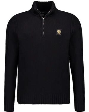 Belstaff Herren Troyer Unifarben - Blau