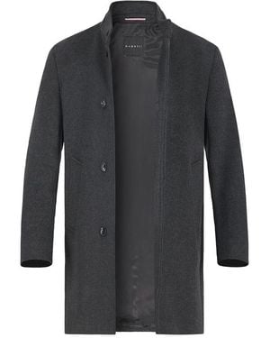Bugatti Herren Mantel Unifarben - Grau