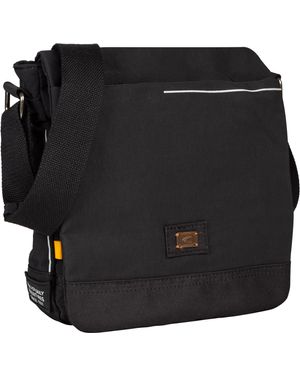 Camel Active Herren Schultertasche Mikrofaser/Nylon - Schwarz