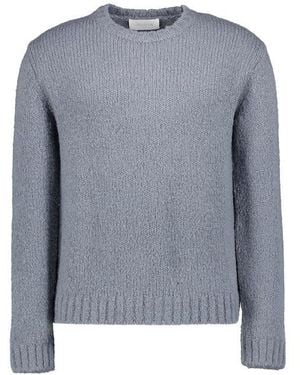 Juvia Herren Pullover Wolle Unifarben - Blau