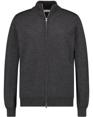 Seidensticker Herren Pullover Wolle Unifarben - Grau