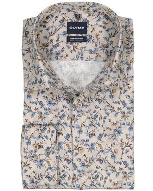 Olymp Herren Hemden Comfort Fit - Grau