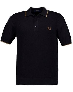 Fred Perry Herren Polo-Shirt - Schwarz
