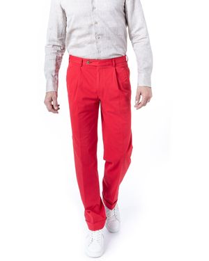 Hiltl Herren Hosen Classic Fit - Rot