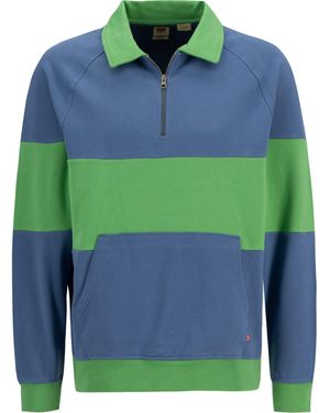 Levi's Herren Troyer Baumwolle Gestreift - Grün