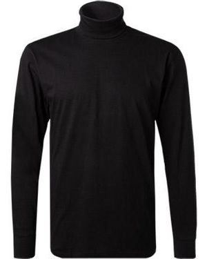 RAGMAN Herren Rollkragenshirt Schwarz,Schwarz Unifarben