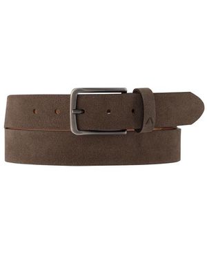 ALBERTO Herren Gürtel Veloursleder - Braun