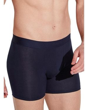 Zimmerli of Switzerland Herren Trunk Viskose/Modal Unifarben - Blau