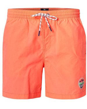 Nza Herren Badeshorts Mikrofaser Unifarben - Orange