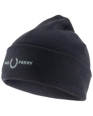 Fred Perry Herren Mützen/Caps/Hüte Woll-Stoff - Blau