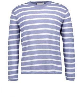 Juvia Herren Pullover Gestreift - Blau