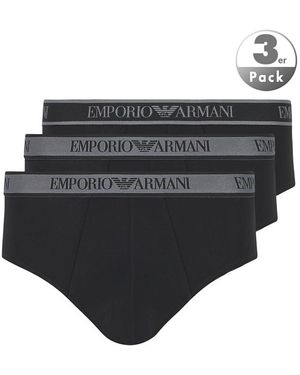 Emporio Armani Herren Unterwäsche Baumwolle & Mix Unifarben - Schwarz