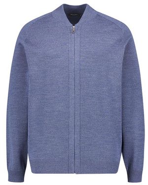 Maerz Herren Pullover Merinowolle Meliert - Blau