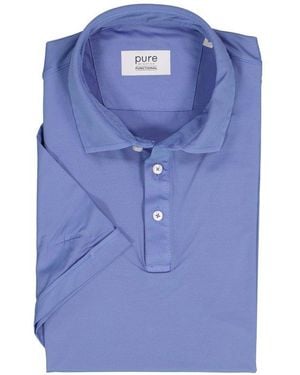 Pure Herren Polo-Shirt Funktionsmaterial - Blau